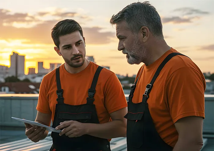 Uczestnicy praktycznego szkolenia HVAC w strefie Thermoval dla profesjonalistów, poznający nowoczesne systemy grzewcze.